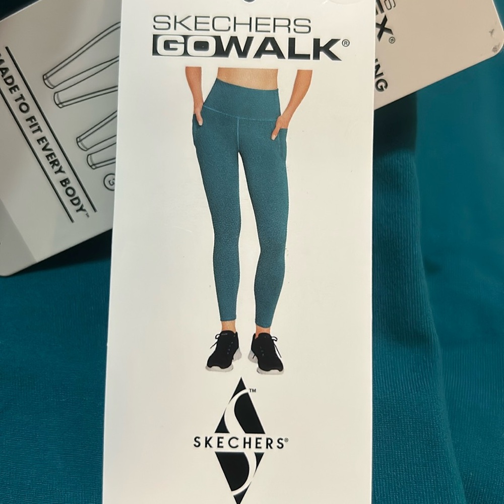 Skechers High Waisted Leggings side pockets size M NWT